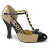 SMITTEN-10 Pumps - Schwarz/Beige | Pin Up Couture