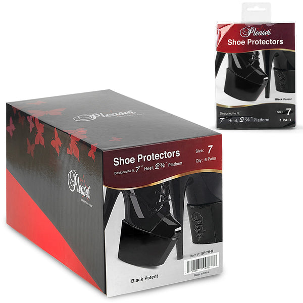 SP-7H Schuhschoner für 7-Zoll-Absätze Schwarz von Pleaser