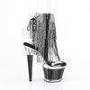 SPECTATOR-1017RSF - Plateau Stiefeletten - Schwarz/Silber mit Strass | Pleaser