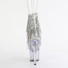 SPECTATOR-1017RSF - Plateau Stiefeletten - Transparent/Silber mit Strass | Pleaser