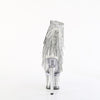SPECTATOR-1017RSF - Plateau Stiefeletten - Silber mit Glitzer/Strass | Pleaser
