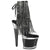 SPECTATOR-1017RSF - Plateau Stiefeletten - Schwarz/Silber mit Strass | Pleaser