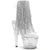 SPECTATOR-1017RSF - Plateau Stiefeletten - Transparent/Silber mit Strass | Pleaser