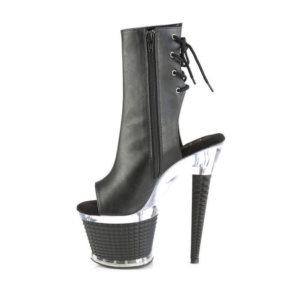 SPECTATOR-1018 Plateau Stiefeletten - Schwarz Matt | Pleaser