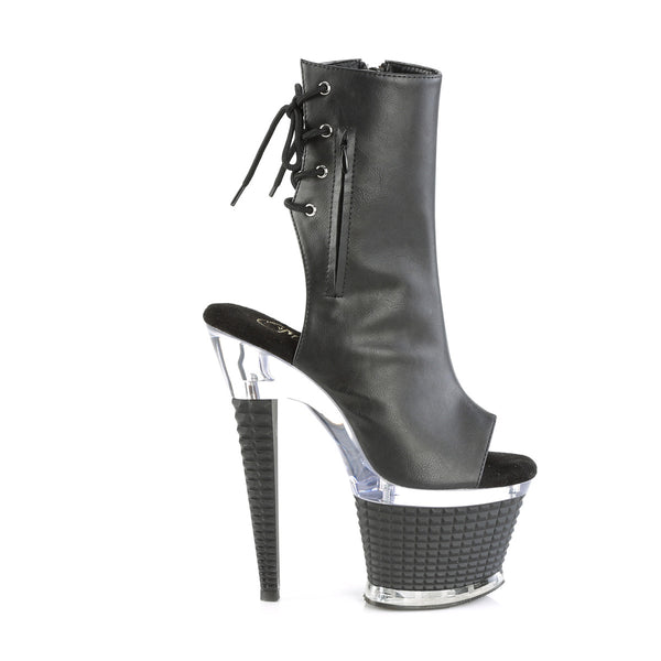 SPECTATOR-1018 Plateau Stiefeletten - Schwarz Matt | Pleaser