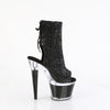 SPECTATOR-1018G Plateau Stiefeletten - Glitter Schwarz | Pleaser