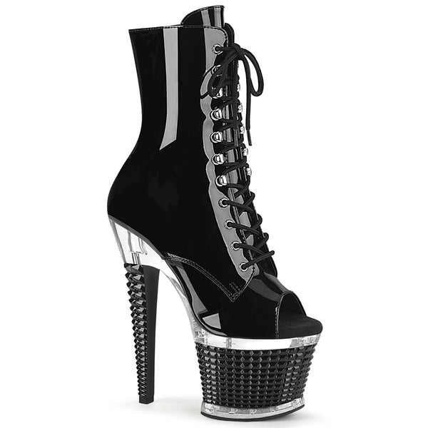 SPECTATOR-1021 Plateau Stiefeletten - Schwarz Lack | Pleaser