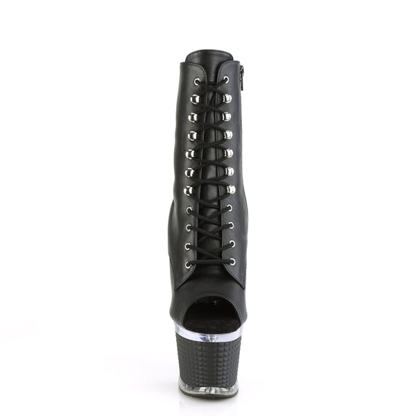 SPECTATOR-1021 Plateau Stiefeletten - Schwarz matt | Pleaser