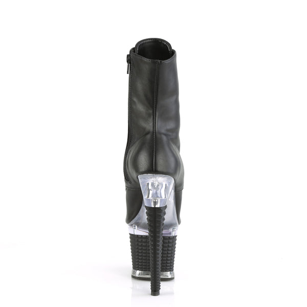 SPECTATOR-1021 Plateau Stiefeletten - Schwarz matt | Pleaser