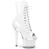 SPECTATOR-1021 Plateau Stiefeletten - Weiß | Pleaser