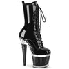 SPECTATOR-1040 Plateau Stiefeletten - Schwarz Lack | Pleaser