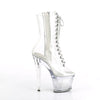 SPECTATOR-1040G Plateau Stiefeletten - Transparent | Pleaser