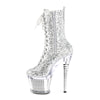 SPECTATOR-1040G Plateau Stiefeletten - Silber | Pleaser
