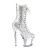SPECTATOR-1040G Plateau Stiefeletten - Silber | Pleaser