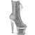 SPECTATOR-1040G Plateau Stiefeletten - Silber | Pleaser