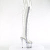 SPECTATOR-3019C Overknee Peeptoe Stiefel - PVC durchsichtig | Pleaser