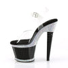 SPECTATOR-708RS Plateau Sandaletten - Transparent | Pleaser