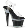 SPECTATOR-708RS Plateau Sandaletten - Transparent | Pleaser