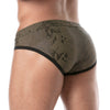 Herren Badehose - Slim Fit mit schnelltrocknender Mikrofaser, Khaki | TOF Paris