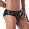 Herren Badehose - Slim Fit mit schnelltrocknender Mikrofaser, Gold | TOF Paris