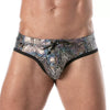 Silberne glänzende Swim Briefs für den exklusiven Pool Auftritt von TOF Paris