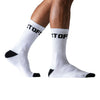 Herren Sportsocken - Komfortabel, stylisch & leistungsstark, Weiß-Schwarz | TOF Paris