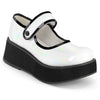 SPRITE-01 Plateau Schuhe - Weiß Lack | DemoniaCult
