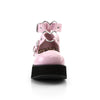SPRITE-02 Plateau Schuh rosa Lack Herz Riemchen | DemoniaCult