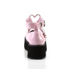 SPRITE-02 Plateau Schuh rosa Lack Herz Riemchen | DemoniaCult