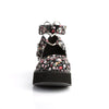 SPRITE-02 Plateau Schuh Blumenmuster Herz Riemchen | DemoniaCult