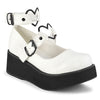 SPRITE-02 Plateau Schuh weiß matt Herz Riemchen | DemoniaCult