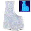 STACK-201G Plateau Stiefeletten- Weiss | DemoniaCult
