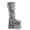 STACK-301 Plateau Stiefel - Glitter Silber | DemoniaCult