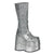 STACK-301 Plateau Stiefel - Glitter Silber | DemoniaCult
