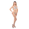 Weißes verführerisches Glitzer Bikini Set mit Strass von Pleaser Dancewear – Ansicht 5