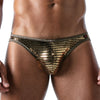 Bikini Briefs mit Glitzer & weichem Baumwoll-Futter - Gold | TOF Paris