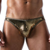 Bikini Briefs mit Glitzer & weichem Baumwoll-Futter - Gold | TOF Paris