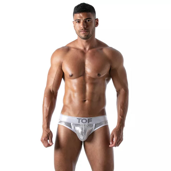 Silberner Star JockBriefs-Slip von TOF Paris – Ansicht 5