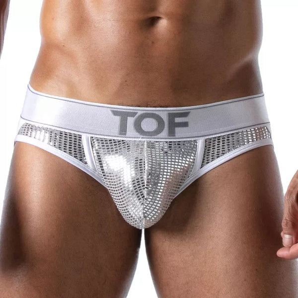 Silberner Star JockBriefs-Slip von TOF Paris – Ansicht 2