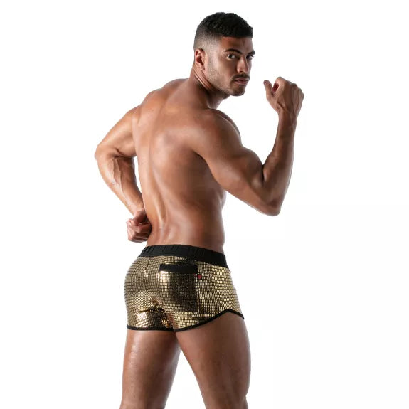 Mini-Shorts Gold - Glitzernd, Retro & Mit Praktischer Tasche | TOF Paris