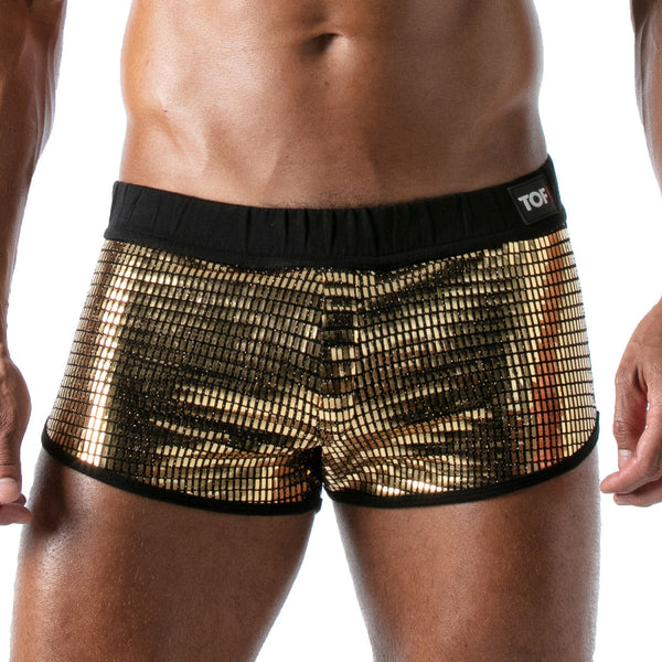 Mini-Shorts Gold - Glitzernd, Retro & Mit Praktischer Tasche | TOF Paris