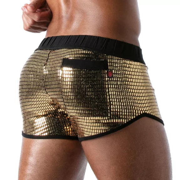 Mini-Shorts Gold - Glitzernd, Retro & Mit Praktischer Tasche | TOF Paris