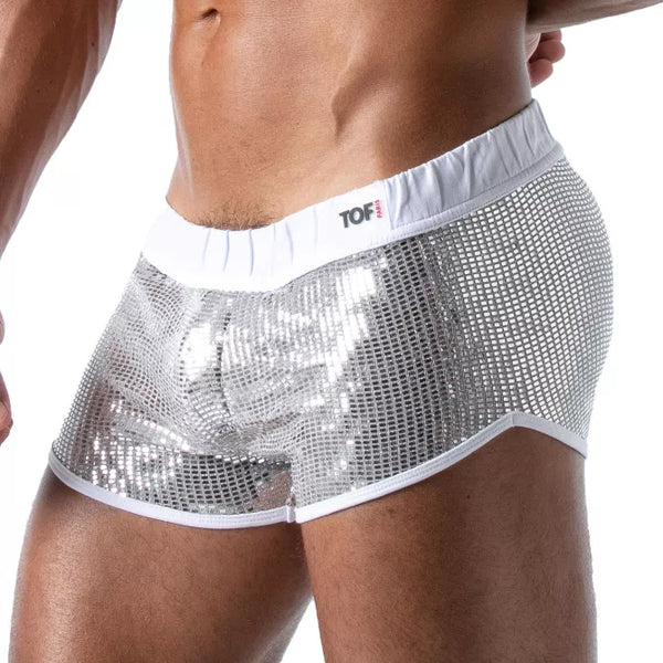 Goldene Star Sexy Mini-Shorts von TOF Paris – Ansicht 3