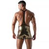 Body Singlet mit Glitzerstoff, elastischen Trägern & Taschen - Gold | TOF Paris