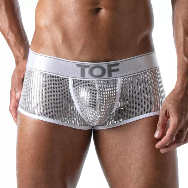 Silberne Star-Boxershorts von TOF Paris