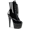 STARDANCE-1020 Plateau Stiefeletten Schwarz Lack | Pleaser