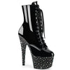 STARDANCE-1020 Plateau Stiefeletten Schwarz Lack | Pleaser