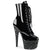 STARDANCE-1020 Plateau Stiefeletten Schwarz Lack | Pleaser