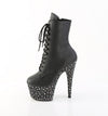 STARDANCE-1020 Plateau Stiefeletten Schwarz Matt | Pleaser