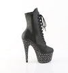 STARDANCE-1020 Plateau Stiefeletten Schwarz Matt | Pleaser